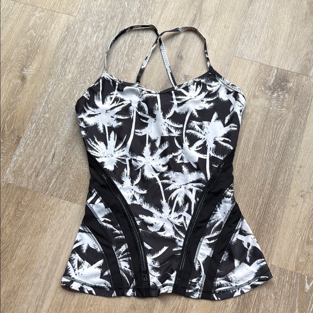 Black and White Palm Tree Tank Top